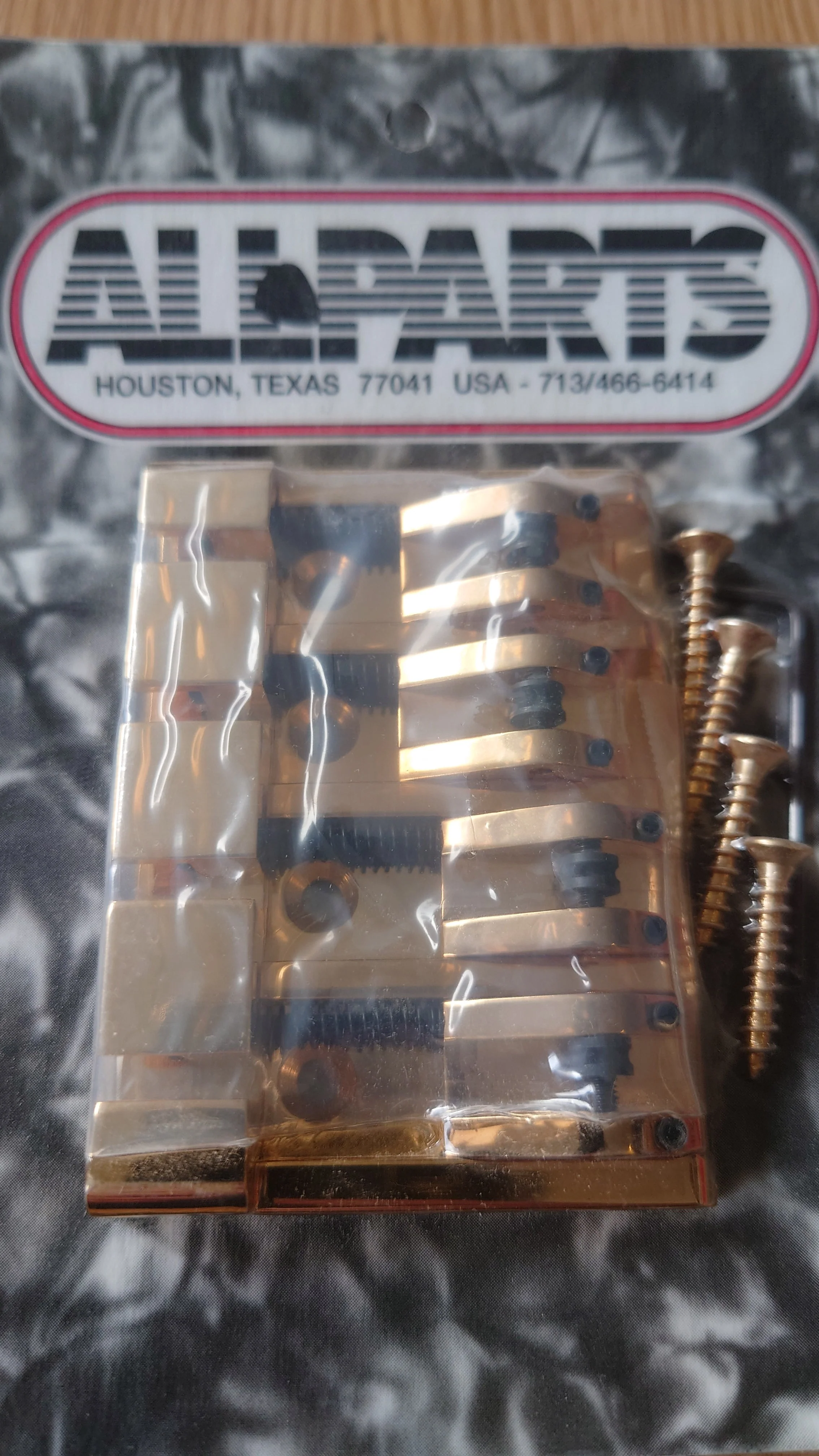ABM 4 String Bass Bridge, Solid Brass, with Steel Roller Saddles - Image 3