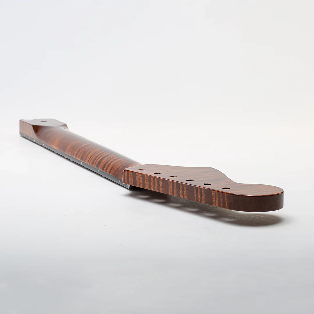 Allparts Select "Licensed by Fender®" AAA+ Roasted Flame Maple "VIN-MOD" Deluxe Replacement Neck for Jazzmaster® - Poly Finish - Bound with Block Inlays - Image 15