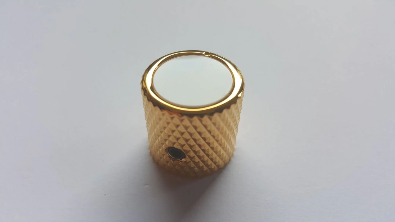 Gold Barrel Knob - Choose your custom inlay! - Image 2