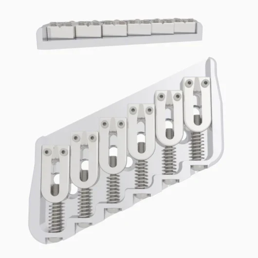 Hipshot Multi-Scale Fixed Guitar Bridge, 6 String - Image 42