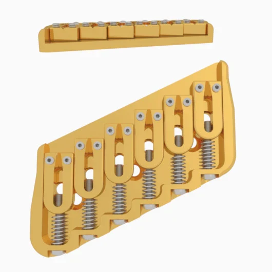 Hipshot Multi-Scale Fixed Guitar Bridge, 6 String - Image 44