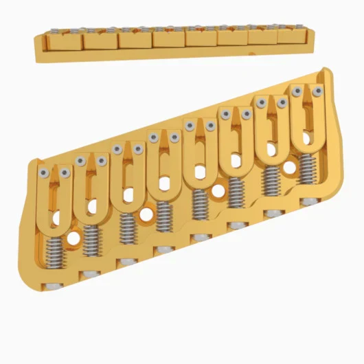 Hipshot Multi-Scale Fixed Guitar Bridge, 8 String - Image 18