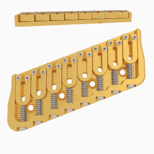 Hipshot Multi-Scale Fixed Guitar Bridge, 8 String - Image 30
