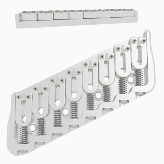Hipshot Multi-Scale Fixed Guitar Bridge, 8 String - Image 46