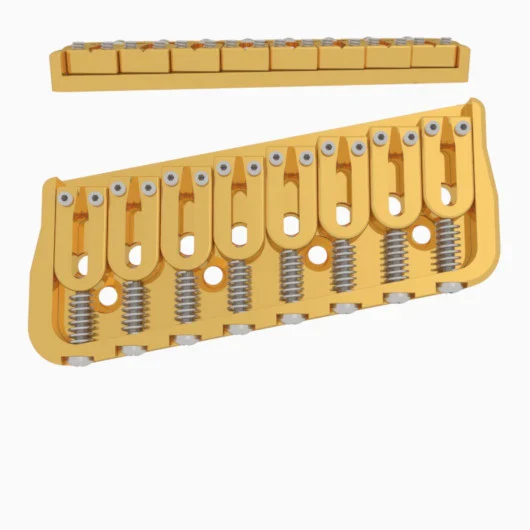 Hipshot Multi-Scale Fixed Guitar Bridge, 8 String - Image 6