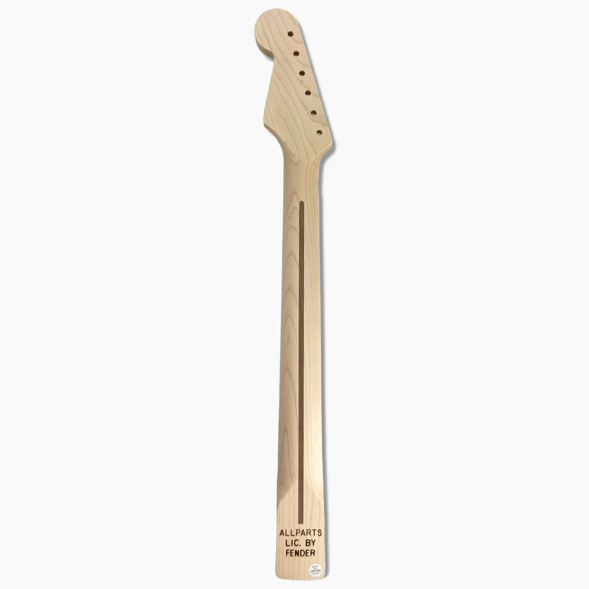 Replacement Neck for Strat, Solid maple, No Finish, 10 inch Radius - Image 3