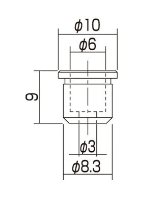 Gotoh String Ferrules For Guitar With Lip - Aged Chrome - Image 2