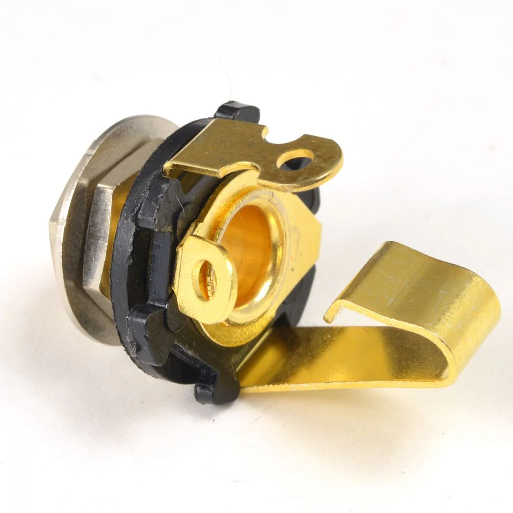 Tone Up Spring Bronze gold alloy plated mono Jack Socket - Image 2